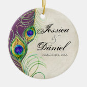 Vintager Pfau & Etchings Weihnachtsschmuck (Vorne)