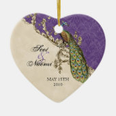 Vintager Pfau & Etchings Weihnachtsschmuck (Vorne)