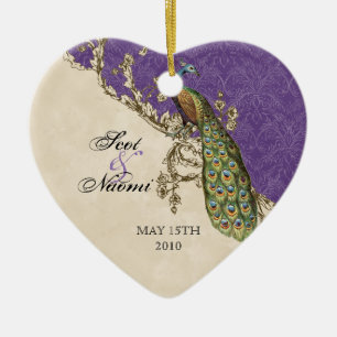 Vintager Pfau & Etchings Weihnachtsschmuck