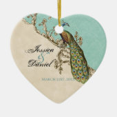 Vintager Pfau & Etchings Weihnachtsschmuck (Vorne)