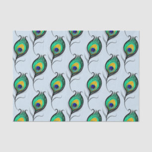 Vintager Pfau-Feder-Druck Seidenpapier