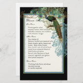 Vintager Pfau, Federn, Tafelblatt (Vorne/Hinten)