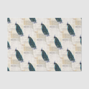 Vintager Pfau-französisches Seidenpapier