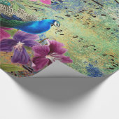 Vintager Pfau für jede Anlässe Geschenkpapier (Ecke)