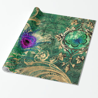 Vintager Pfau für jede Anlässe Geschenkpapier