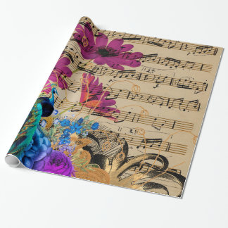 Vintager Pfau für jede Anlässe Geschenkpapier