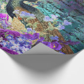 Vintager Pfau für jede Anlässe Geschenkpapier (Ecke)