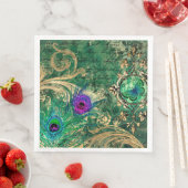 Vintager Pfau für jede Anlässe Serviette (Beispiel)
