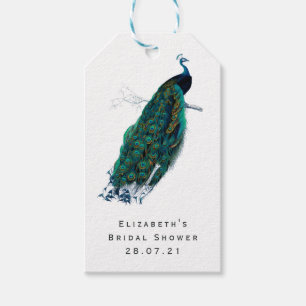 Vintager Pfau Geschenkanhänger