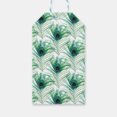 Vintager Pfau Geschenkanhänger (Rückseite)