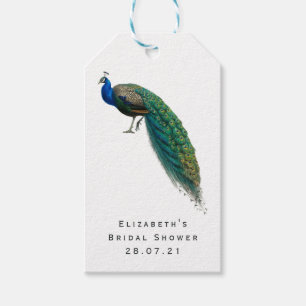 Vintager Pfau Geschenkanhänger
