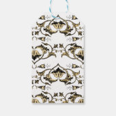 Vintager Pfau Geschenkanhänger (Rückseite)