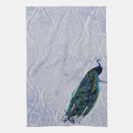 Vintager Pfau Geschirrtuch (Vertikal)