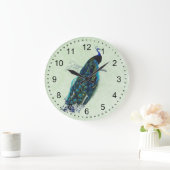 Vintager Pfau Große Wanduhr (Zuhause)