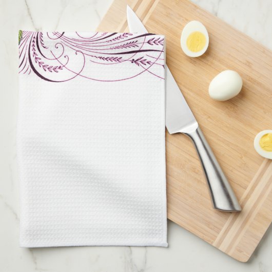 Vintager Pfau Handtuch (Viertel Falte)