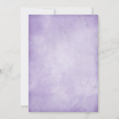 Vintager Pfau Jewels lila Brautparty Einladung (Rückseite)