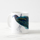Vintager Pfau Kaffeetasse (Vorderseite Links)