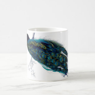 Vintager Pfau Kaffeetasse