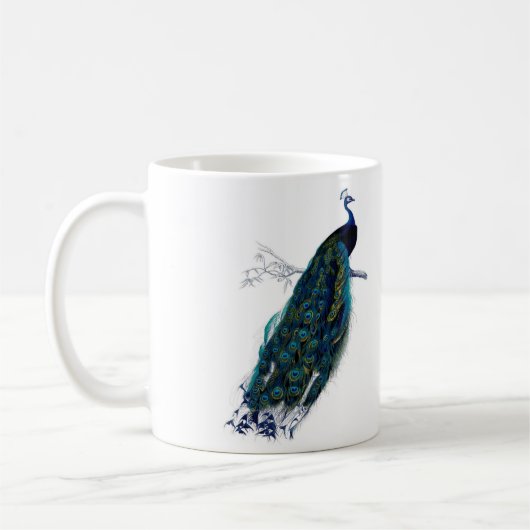 Vintager Pfau Kaffeetasse (Links)