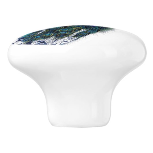 Vintager Pfau Keramikknauf (Seitenansicht)