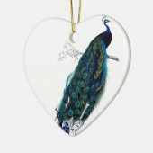 Vintager Pfau Keramikornament (Links)