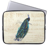 Vintager Pfau Laptopschutzhülle (Vorderseite)