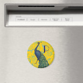 Vintager Pfau Magnet (In Situ (Geschirrspüler))