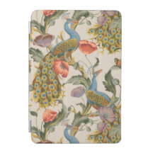 Vintager Pfau mit rosa und Lila Pfauen