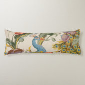 Vintager Pfau mit rosa und Lila Pfauen Seitenschläferkissen (Vorderseite)