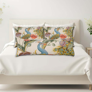 Vintager Pfau mit rosa und Lila Pfauen Seitenschläferkissen