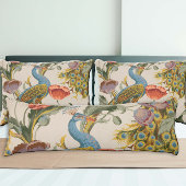 Vintager Pfau mit rosa und Lila Pfauen Seitenschläferkissen