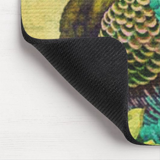 Vintager Pfau Mousepad (Ecke)