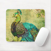 Vintager Pfau Mousepad (Mit Mouse)
