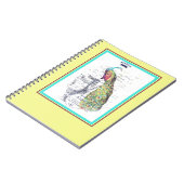 Vintager Pfau Notizblock (Linke Seite)
