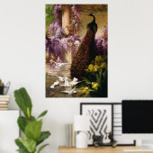 Vintager Pfau Poster (Heimbüro)