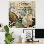 Vintager Pfau Poster (Heimbüro)
