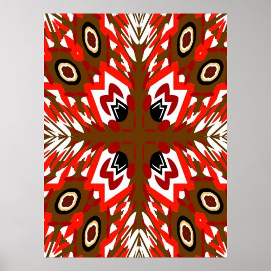 Vintager Pfau Poster (Vorne)