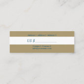 Vintager Pfau - Preis-Tag, Visitenkarte (Rückseite)