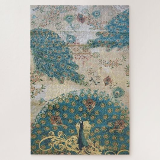 Vintager Pfau - Puzzle (Vertikal)
