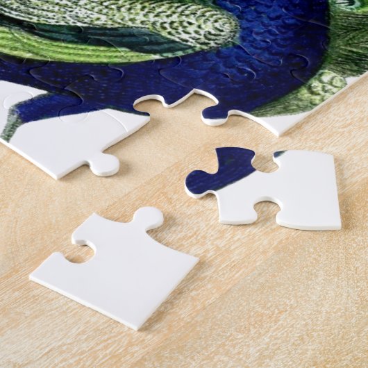Vintager Pfau Puzzle (Seite)