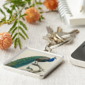 Vintager Pfau Schlüsselanhänger (Seite)