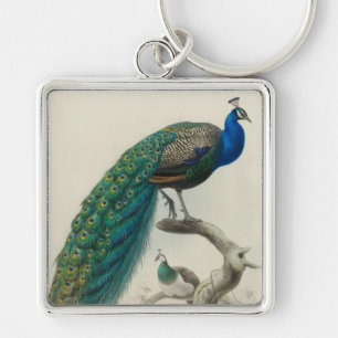 Vintager Pfau Schlüsselanhänger