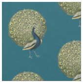 Vintager Pfau Stoff (Nahaufnahme)