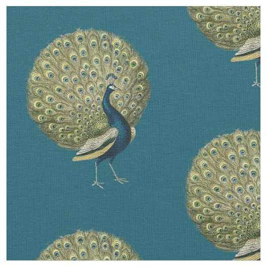 Vintager Pfau Stoff (Nahaufnahme)