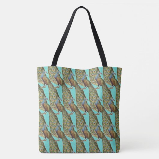 Vintager Pfau Tasche (Rückseite)
