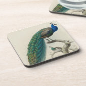Vintager Pfau Untersetzer (Linke Seite)