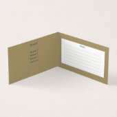 Vintager Pfau - Visitenkarte Visitenkarten (Innenseite)