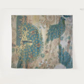 Vintager Pfau - Wandteppich (Vorderseite (Horizontal))