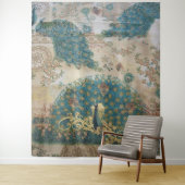 Vintager Pfau - Wandteppich (Beispiel)