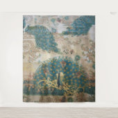 Vintager Pfau - Wandteppich (Vorderseite)